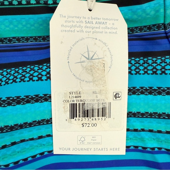 NWT Sail Away Printed Haltered Tankini - Picture 6 of 9
